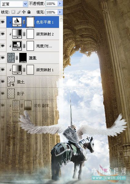 Photoshop精彩合成教程:天使骑士出征史诗场景的制作