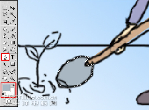 Photoshop CS4鼠绘教程:涂鸦绘制植树节儿童插画