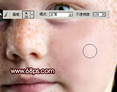 Photoshop完美的消除小男孩满脸的斑点