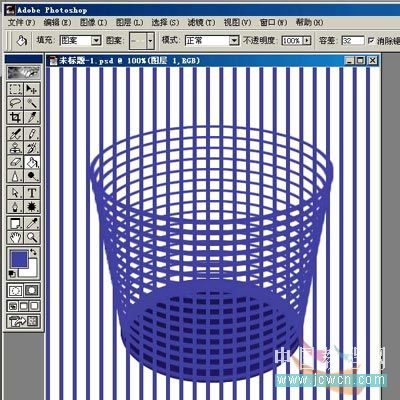Photoshop鼠绘教程:绘制一只逼真的塑料垃圾篓