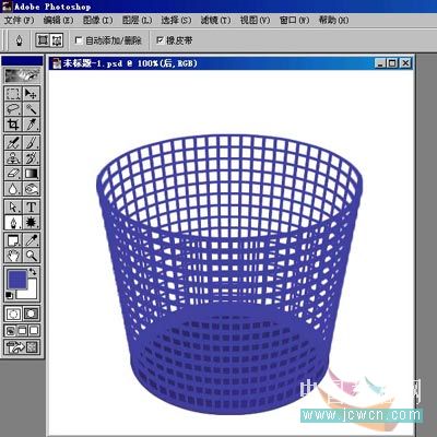 Photoshop鼠绘教程:绘制一只逼真的塑料垃圾篓
