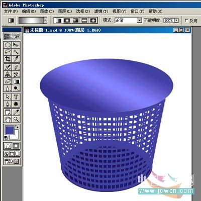 Photoshop鼠绘教程:绘制一只逼真的塑料垃圾篓