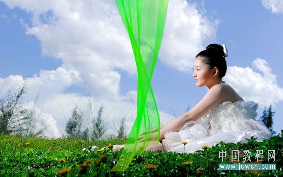 Photoshop教程:描边路径制作美丽飘逸的纱巾