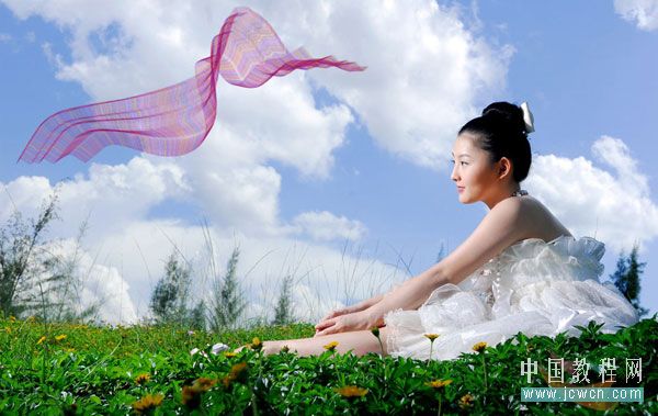 Photoshop教程:描边路径制作美丽飘逸的纱巾