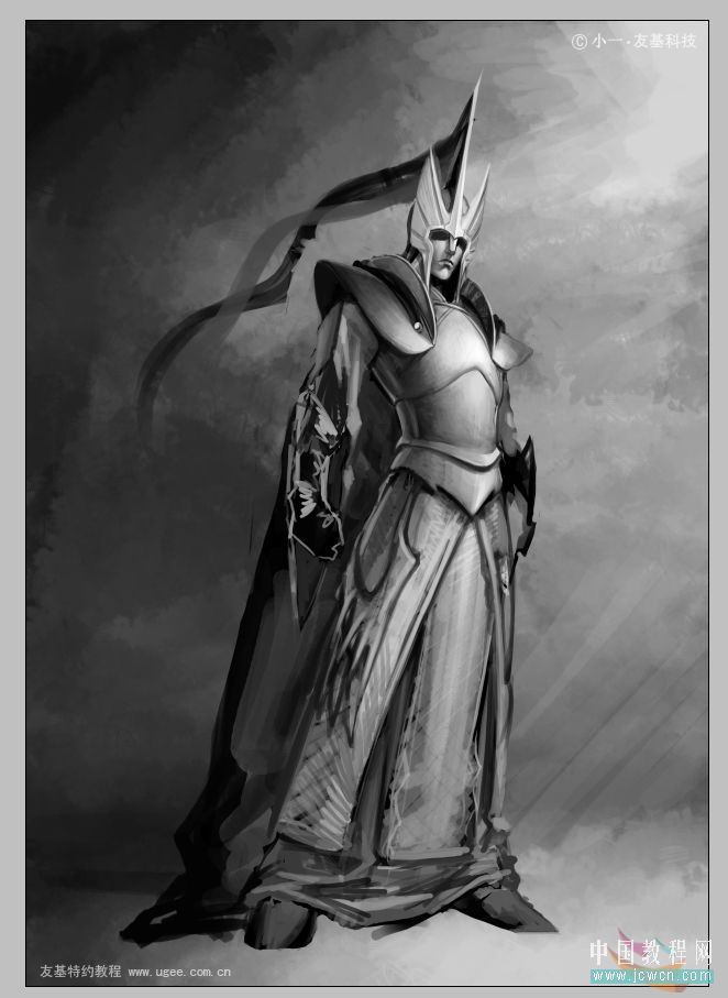 Photoshop手绘教程：配合数位板绘制精英战士插画