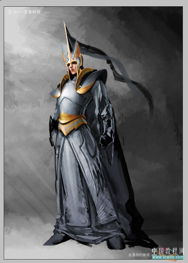 Photoshop手绘教程：配合数位板绘制精英战士插画