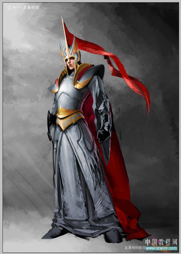 Photoshop手绘教程：配合数位板绘制精英战士插画