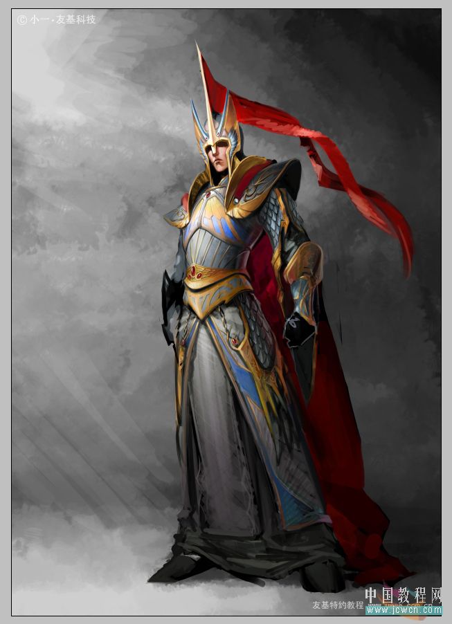 Photoshop手绘教程：配合数位板绘制精英战士插画