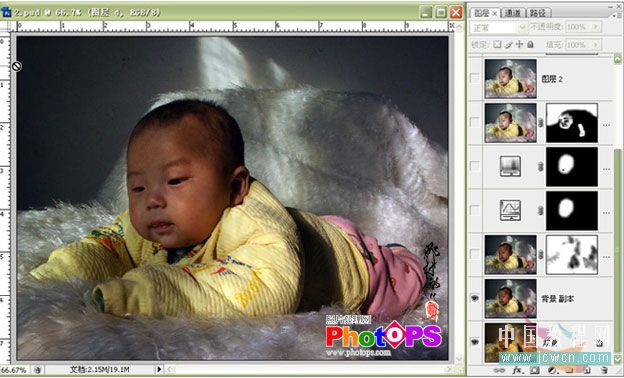 Photoshop后期教程:将宝宝昏暗的照片调整清晰