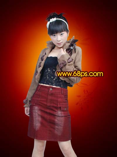Photoshop打造漂亮的古典花饰美女