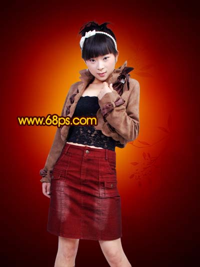 Photoshop打造漂亮的古典花饰美女