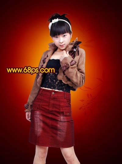 Photoshop打造漂亮的古典花饰美女