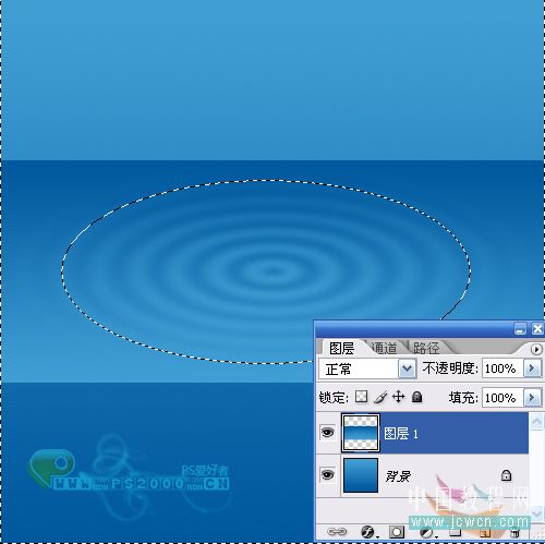 Photoshop教程:简单快速打造漂在水面上的图标