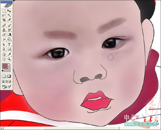 Photoshop鼠绘教程:人物写生之我的奶奶和宝宝