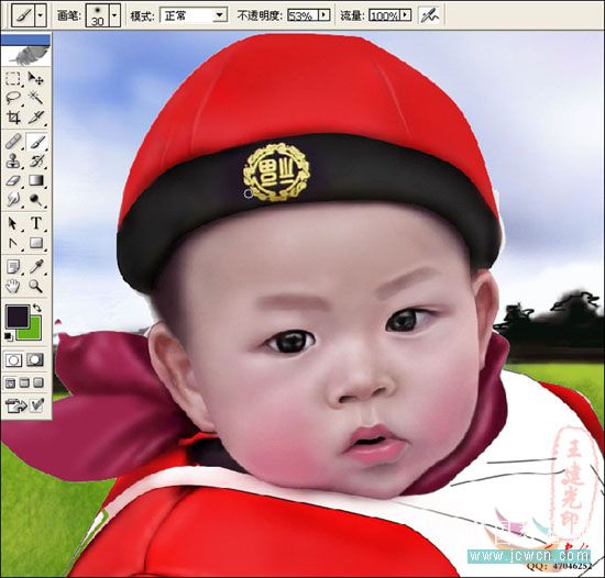 Photoshop鼠绘教程:人物写生之我的奶奶和宝宝