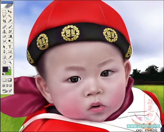 Photoshop鼠绘教程:人物写生之我的奶奶和宝宝