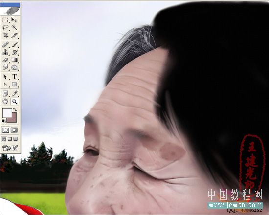 Photoshop鼠绘教程:人物写生之我的奶奶和宝宝