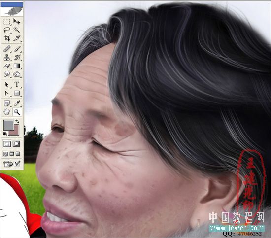 Photoshop鼠绘教程:人物写生之我的奶奶和宝宝