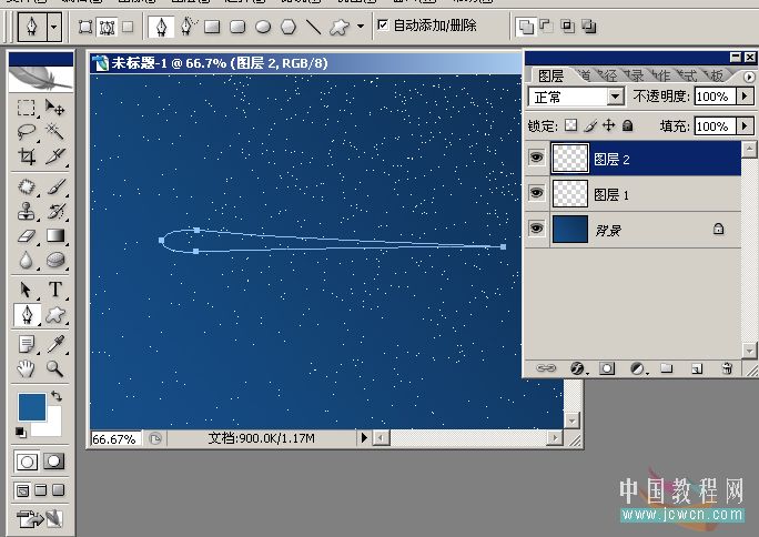 Photoshop入门教程:快速打造漫天飞舞的流星雨