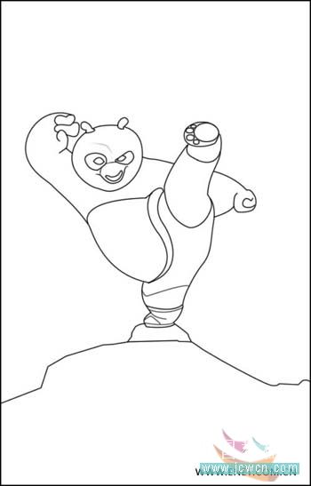 photoshop鼠绘:动画电影角色功夫熊猫的绘制(1)