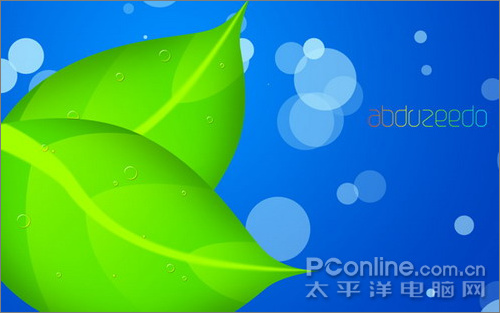 Photoshop教程:鼠绘清新简约露珠绿叶壁纸 Photoshop教程:鼠绘清新简约露珠绿叶壁纸