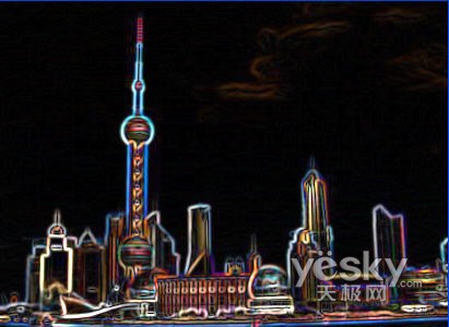 滤镜制作霓虹灯效果