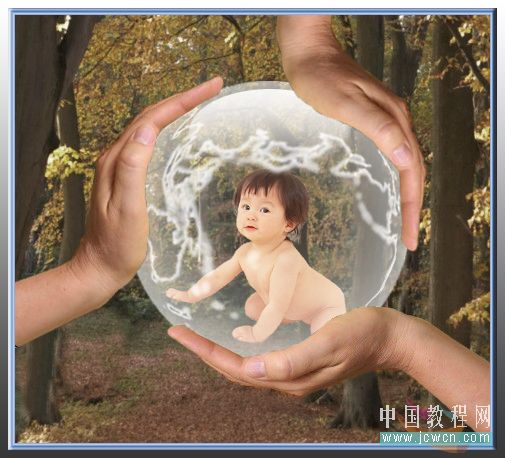 Photoshop合成教程:创意设计保护地球靠众人