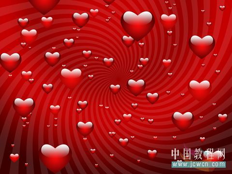 Photoshop教程:打造炫丽背景情人节贺卡