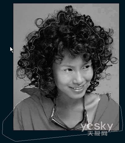 Photoshop抠图教程:抠出漂亮的大卷烫发MM
