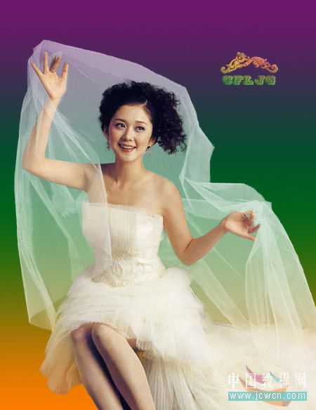 Photoshop抠图教程:复杂背景抠婚纱