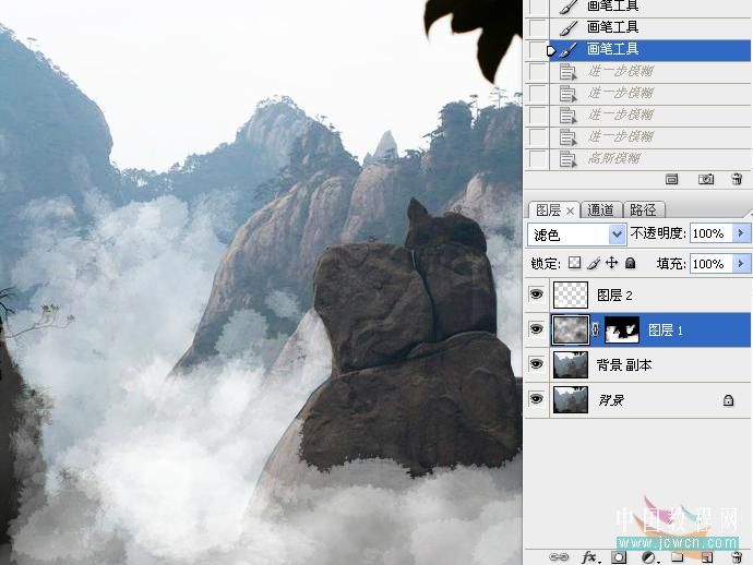 Photoshop初学者实例教程:云雾效果简单制作_www.knowsky.com