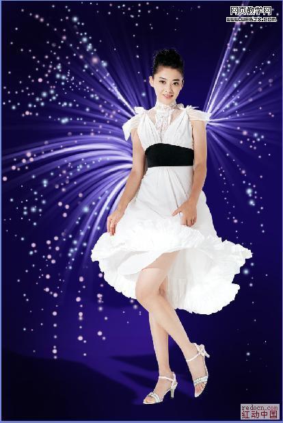 Photoshop为人物添加漂亮曲线光束_www.knowsky.com