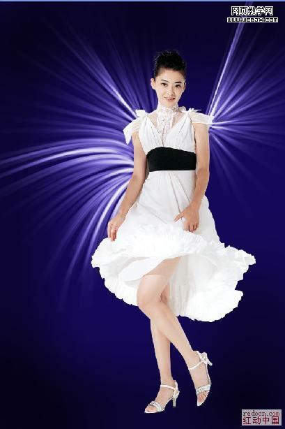 Photoshop为人物添加漂亮曲线光束_www.knowsky.com