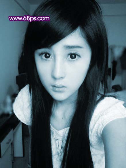 Photoshop调出美女个性的青色调_www.knowsky.com