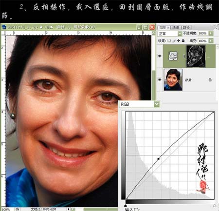 PS给偏色的中老年妇女磨皮及美白_www.knowsky.com