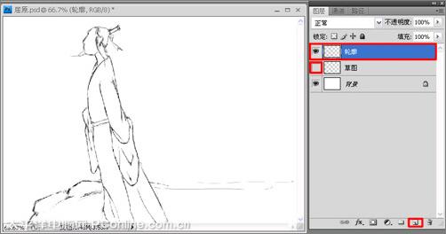 PhotoshopCS4打造爱国诗人屈原国画_www.knowsky.com
