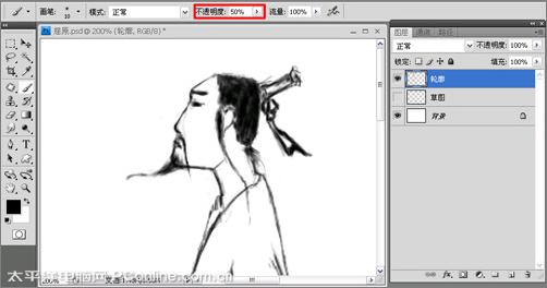 PhotoshopCS4打造爱国诗人屈原国画_www.knowsky.com