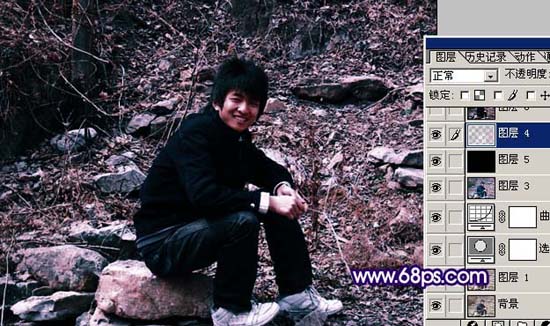 Photoshop给帅哥照片换上绚丽的蓝色背景_www.knowsky.com