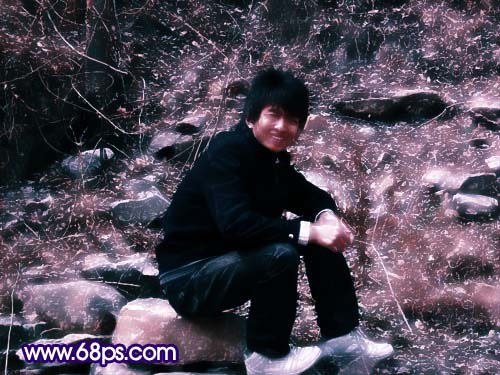 Photoshop给帅哥照片换上绚丽的蓝色背景_www.knowsky.com