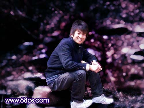 Photoshop给帅哥照片换上绚丽的蓝色背景_www.knowsky.com