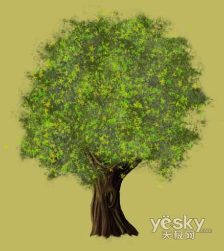 用Photoshop绘制枝繁叶茂的大树_www.knowsky.com