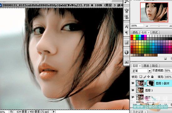 Photoshop后期教程:综合运用调整偏色图,让MM靓丽起来_www.knowsky.com