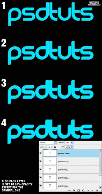 Photoshop制作漂亮的梦幻立体字