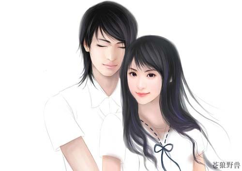 Photoshop人物鼠绘之甜美的情侣篇