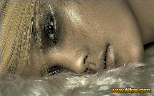 Photoshop调色教程:调出古铜金属色调美女