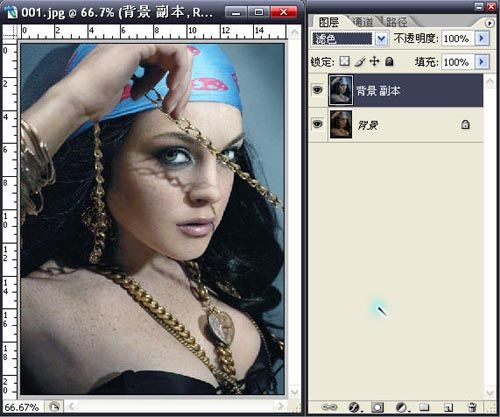 Photoshop为美女塑造魅力的肌肤