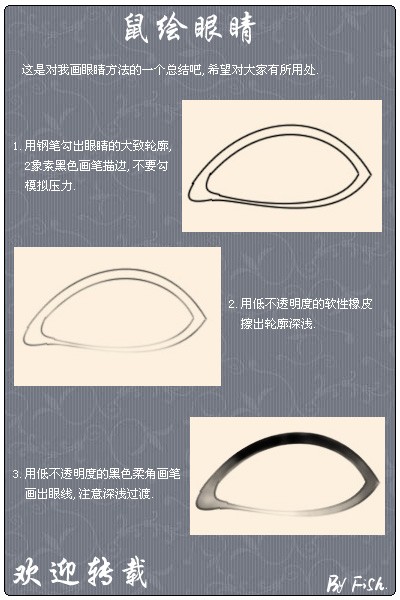 Photoshop手绘教程：插画人物眼睛的绘制方法
