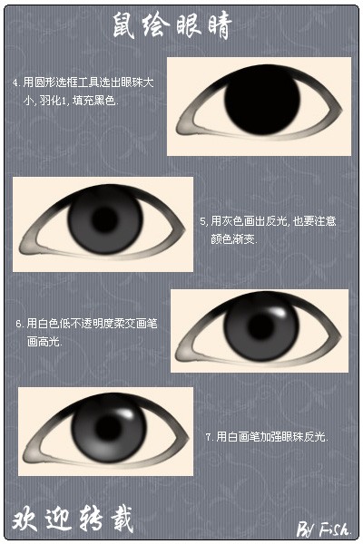 Photoshop手绘教程：插画人物眼睛的绘制方法