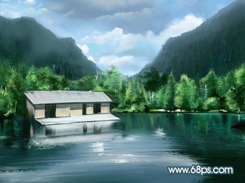 Photoshop鼠绘漂亮的风景画