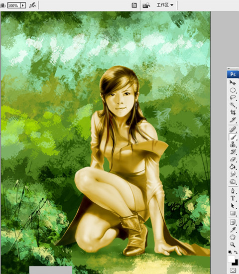 Photoshop鼠绘美女剑客插画教程